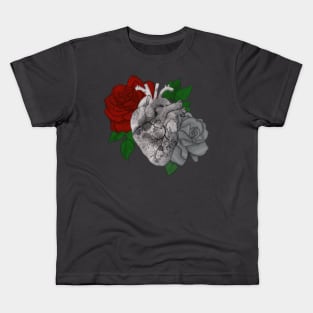 Floral heart decay Kids T-Shirt